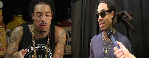 A picture of Gunplay wearing gold chains.